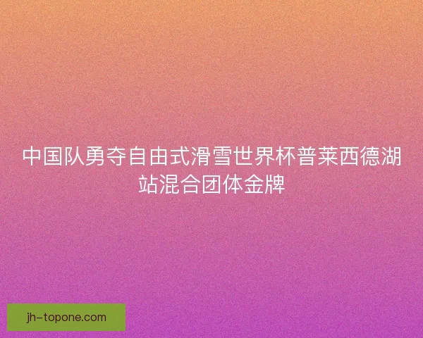 中国队勇夺自由式滑雪世界杯普莱西德湖站混合团体金牌 中国队勇夺自由式滑雪世界杯普莱西德湖站混合团体金牌